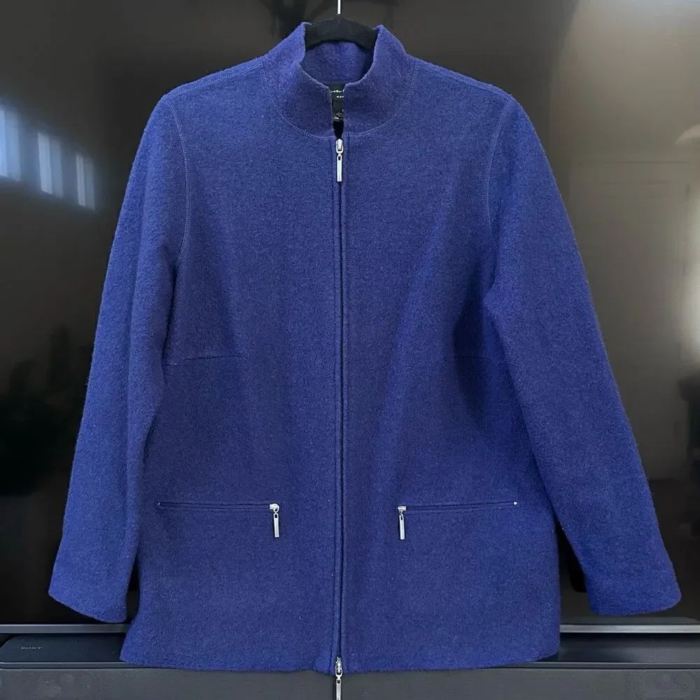 Mercer & Madison Blue Boiled Wool Jacket, Size X